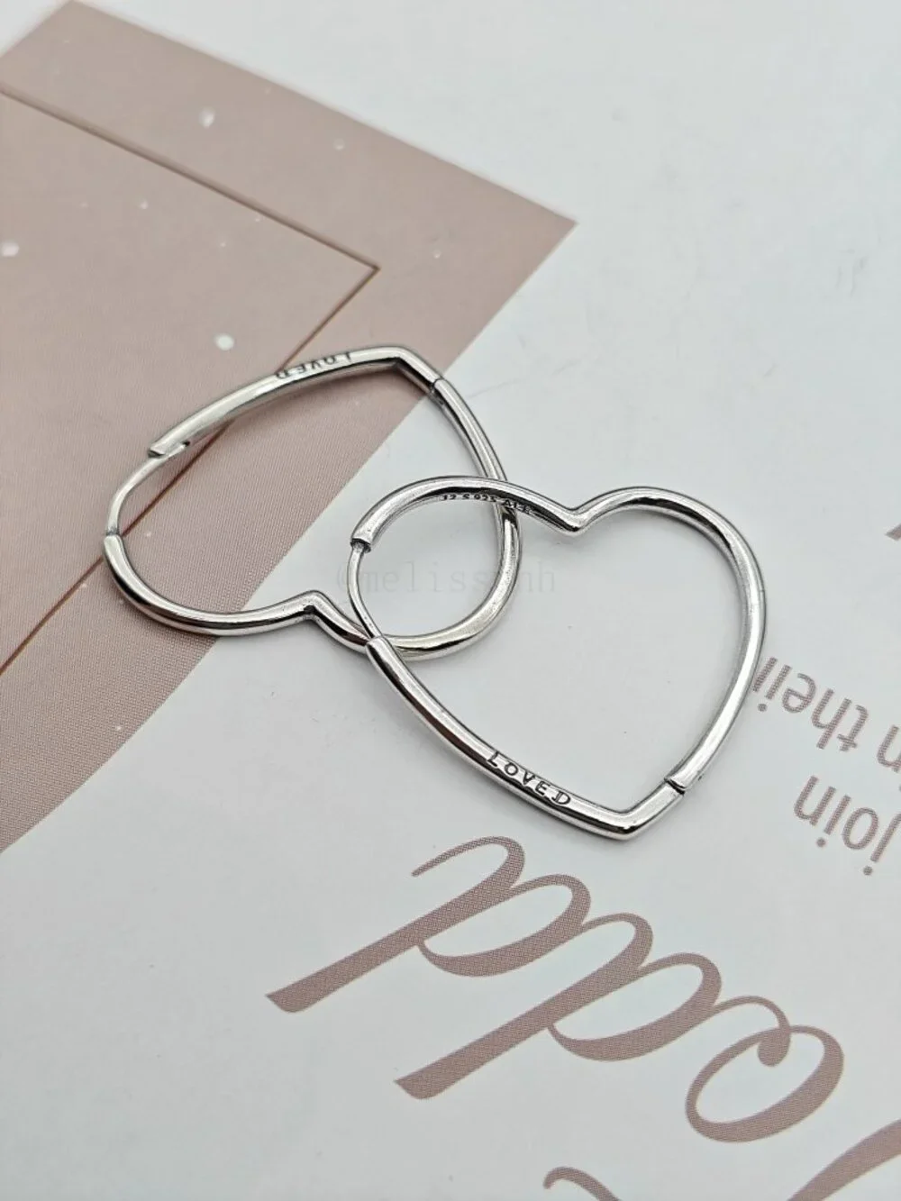 Pandora Asymmetrical Heart Hoop Earrings